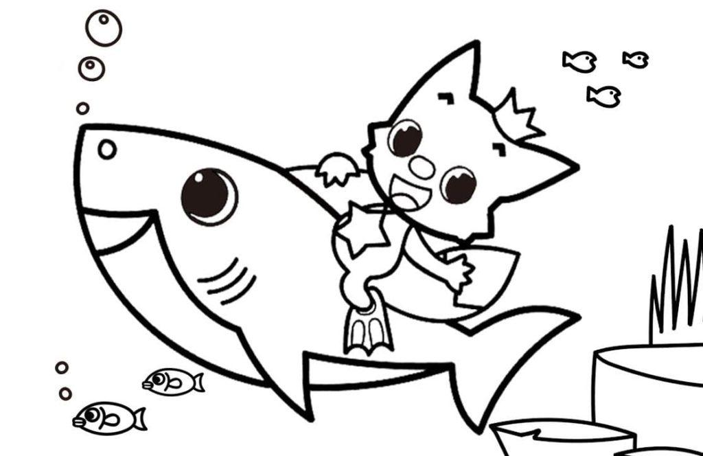 Baby Shark Coloring Pages - 50 Printable coloring pages