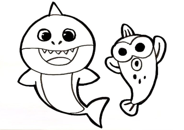 Baby Shark Coloring Pages - 50 Printable coloring pages