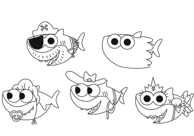 Baby Shark Coloring Pages - 50 Printable coloring pages