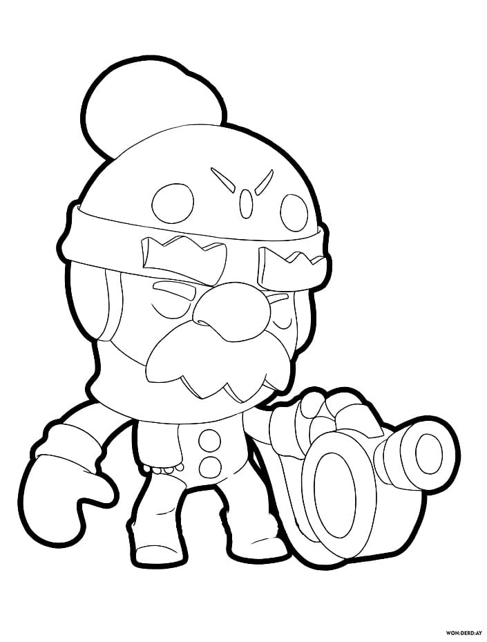 Gale Brawl Stars Coloring Pages. Print for free A4