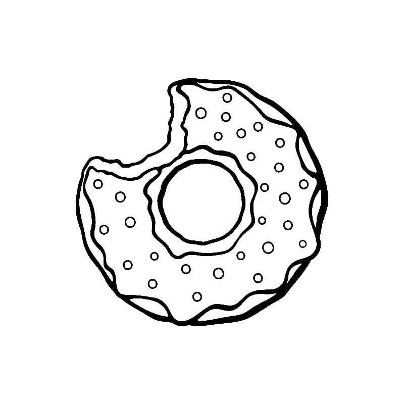 Coloriage Beignet (Donut). Imprimer gratuitement au format A4