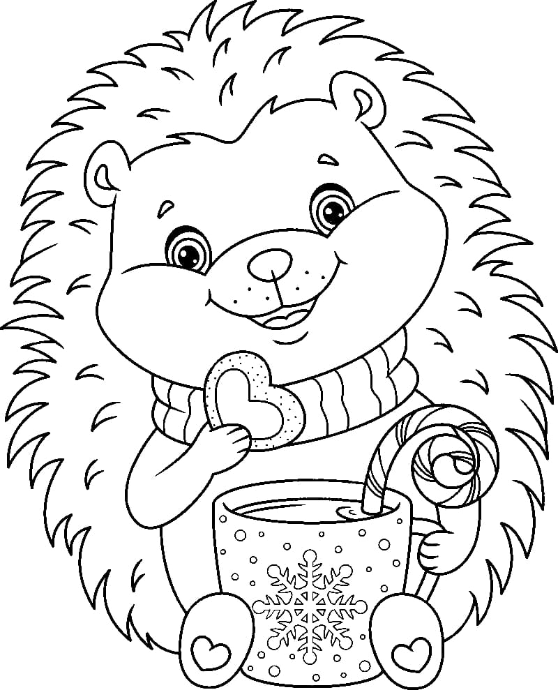 Coloring Pages Hedgehog for Kids, 150 pieces. Print A4