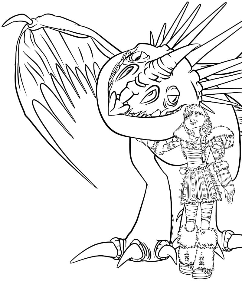 Desenhos de Como treinar o seu Dragão para colorir 3. Melhor Coleção