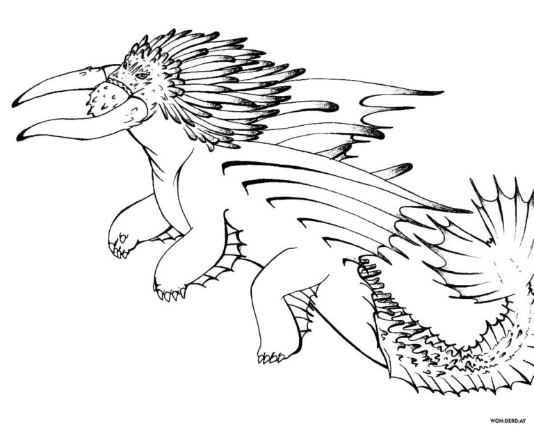 Desenhos de Como treinar o seu Dragão para colorir 3. Melhor Coleção