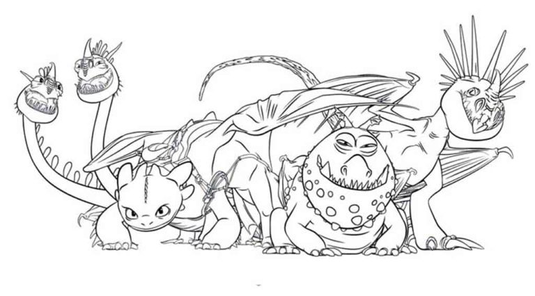 Desenhos de Como treinar o seu Dragão para colorir 3. Melhor Coleção