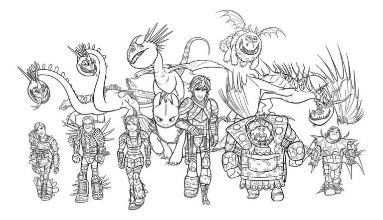 Desenhos de Como treinar o seu Dragão para colorir 3. Melhor Coleção