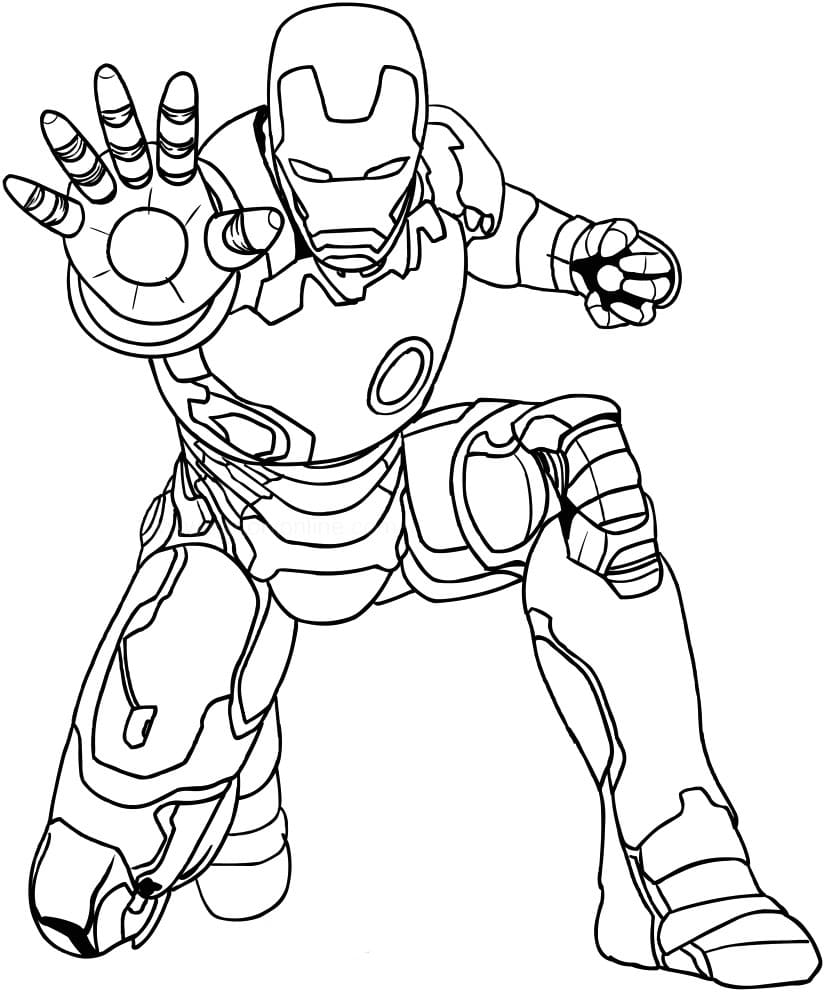 Coloring Pages Iron Man Print Superhero Marvel For Free