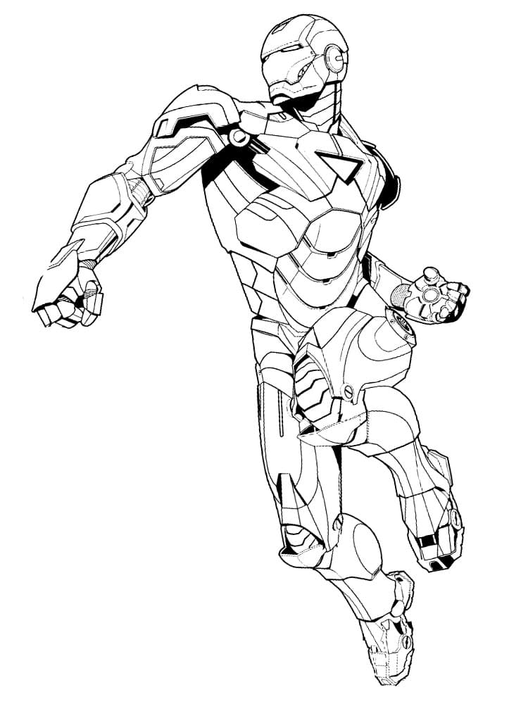 Dibujos de Iron Man para Colorear. Imprimir Superhéroe Gratis