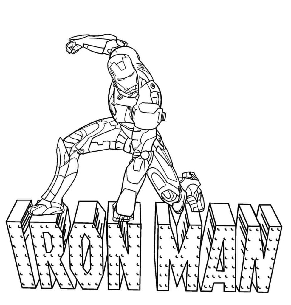Coloriage Iron Man. Imprimer un Super Héros Gratuitement