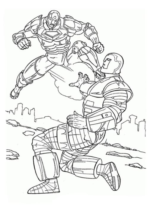Dibujos de Iron Man para Colorear. Imprimir Superhéroe Gratis