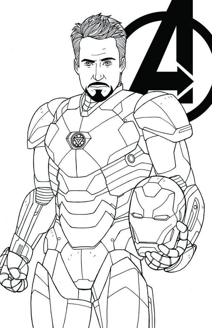  Dibujos de Iron Man para Colorear. Imprimir Superhéroe Gratis