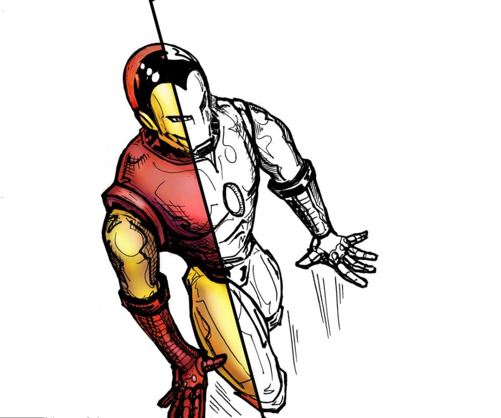Disegni da Colorare Iron Man. Stampa Supereroe Gratis