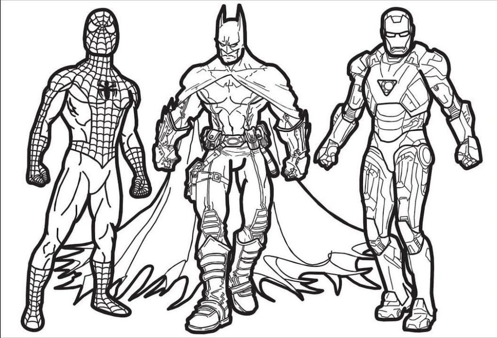 Desenhos de Super-heróis para Colorir. Imprimir gratuitamente