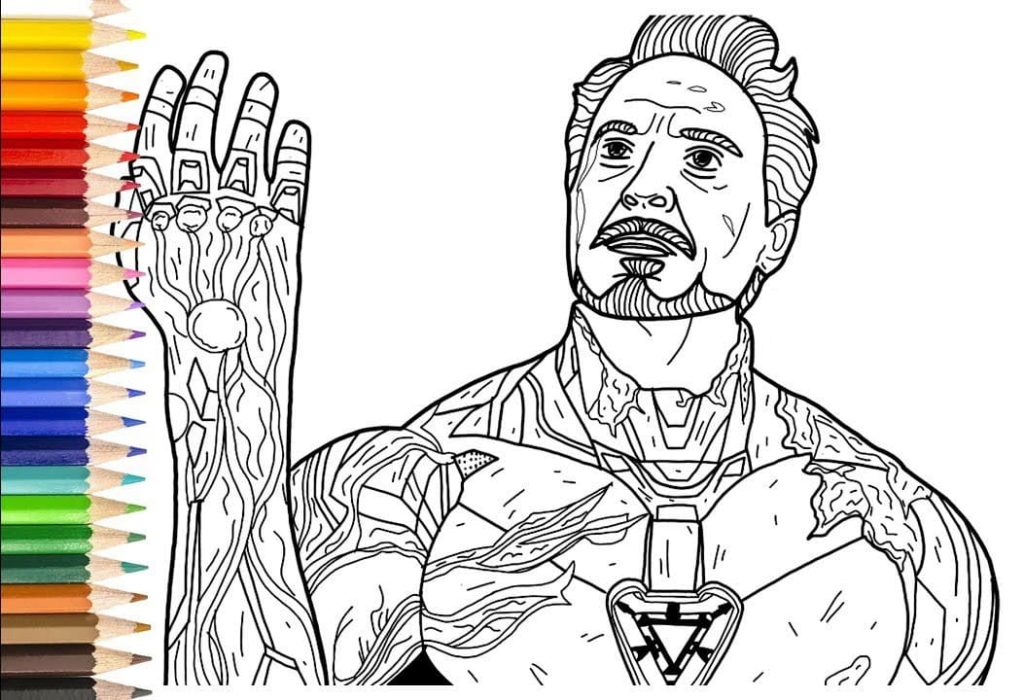 Ausmalbilder Iron Man. Drucken Sie Superheld Marvel kostenlos
