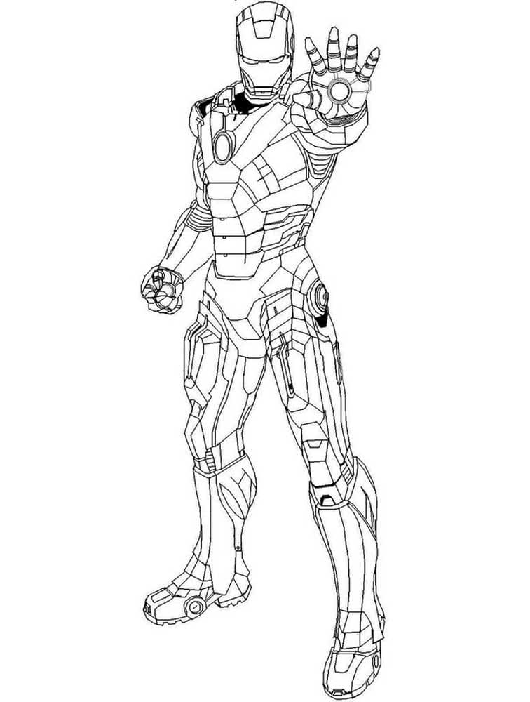 Dibujos de Iron Man para Colorear. Imprimir Superhéroe Gratis
