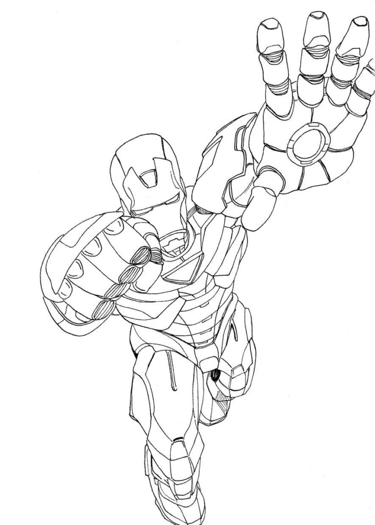 Coloring Pages Iron Man. Print Superhero Marvel for Free