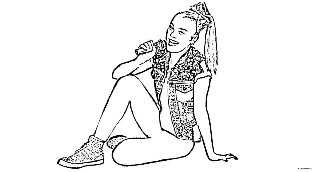 Coloriage Jojo Siwa. Télécharger et imprimer gratuitement