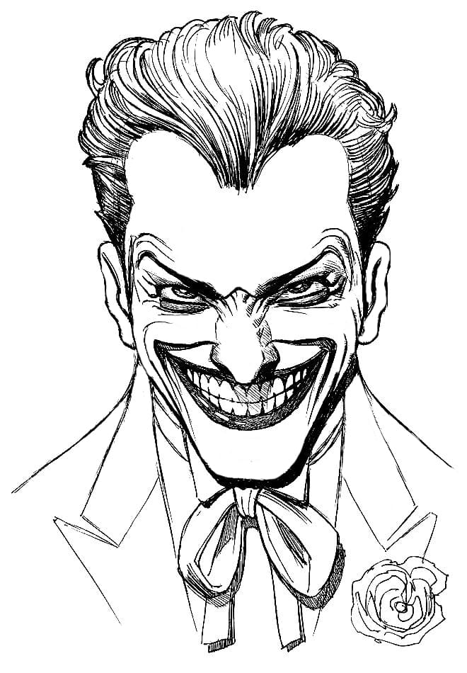 evil joker coloring pages