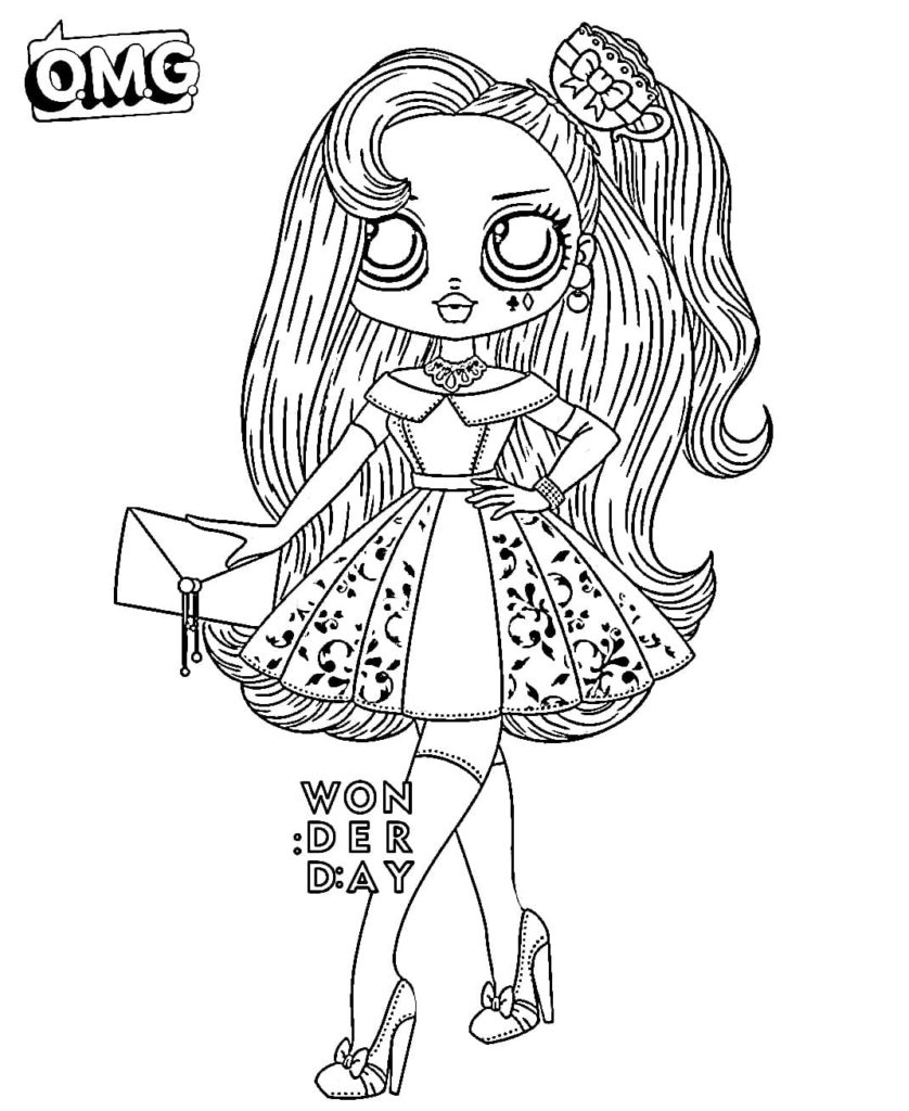 Desenho de LOL OMG Cute Girl para colorir