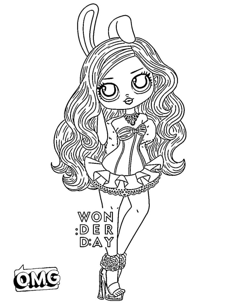 Desenhos para colorir LOL OMG Dollie Winter Disco - Desenhos para