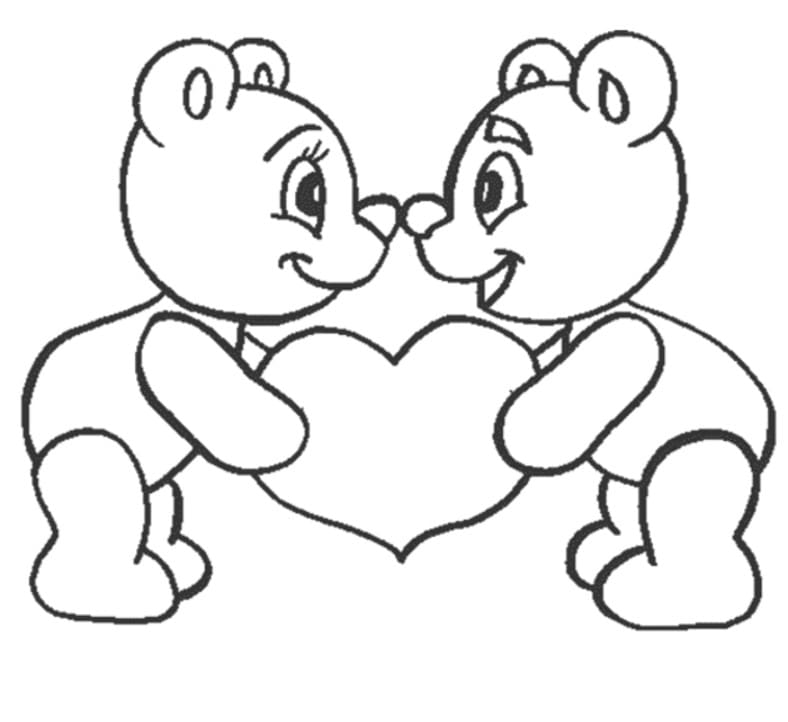 Desenho de Amor Fácil e Bonito para Desenhar e Colorir