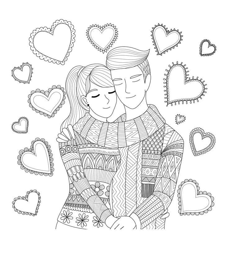 Desenhos de Amor para colorir. 100 Imagens bonitas Grátis