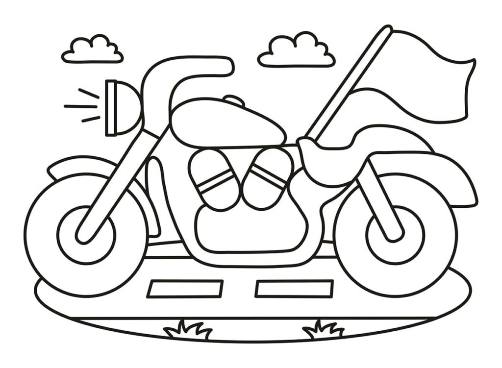 Раскраски Мотоциклы для мальчиков. Крутые и современные