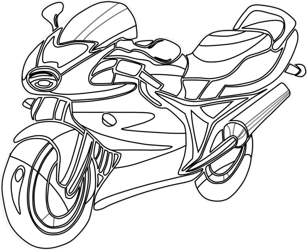 Раскраски Мотоциклы для мальчиков. Крутые и современные
