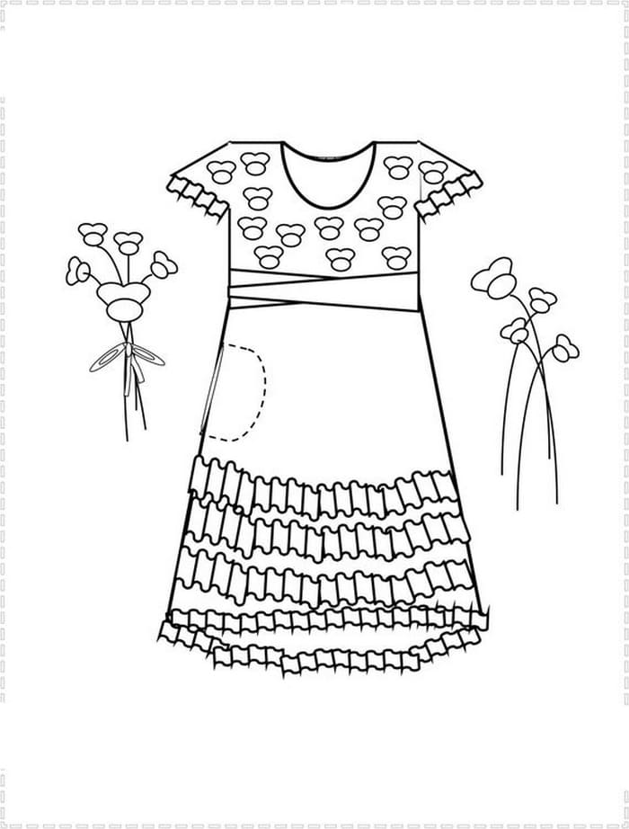Ausmalbilder Kleid. 100 Malvorlagen zum Ausdrucken