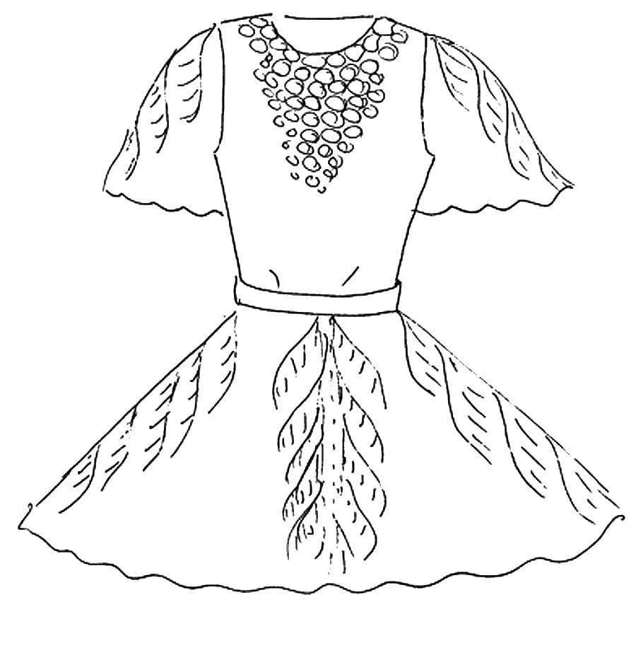 Dress Coloring Pages. Beautiful coloring pages for print