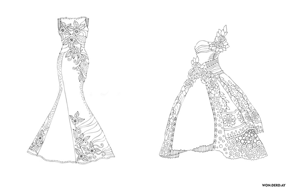 Dress Coloring Page - Ultra Coloring Pages