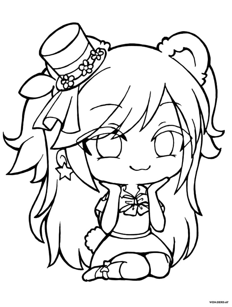 Coloring Pages Gacha Life. Print for free   WONDER DAY — Coloring ...