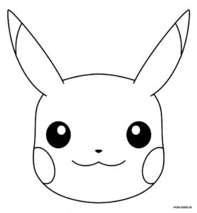 Dibujos de Pikachu para colorear. Imprima gratis A4