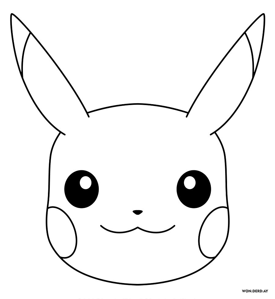 Disegni di Pikachu da Colorare. Stampa gratuitamente A4