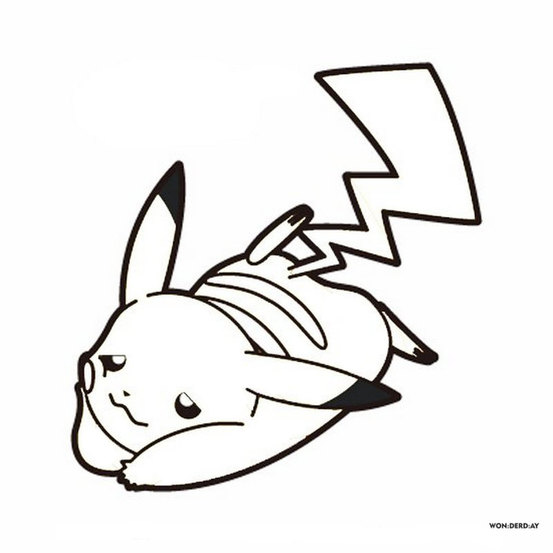 Desenhos de Pikachu para colorir. Imprimir 100 Imagens