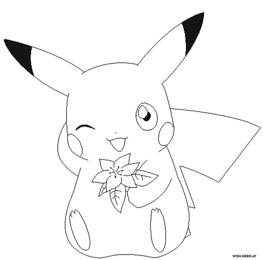 Ausmalbilder Pikachu. Kostenlos im A4 Format drucken