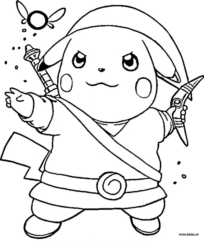 Piscadela Pikachu Desenho Para Colorir - Ultra Coloring Pages