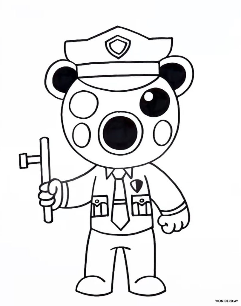 Knight Roblox Roblox Piggy Coloring Pages