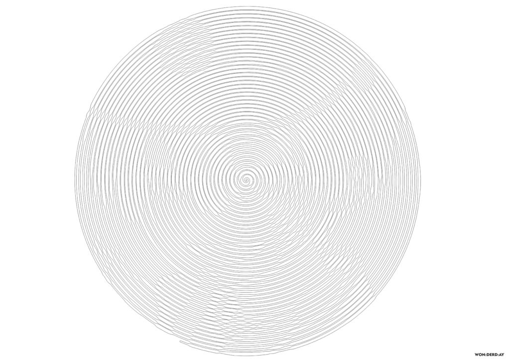 Dibujos para colorear Espiral un círculo Spiroglyphics. Imprimir gratis
