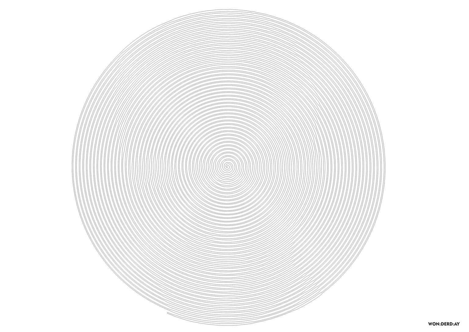 Dibujos para colorear Espiral un círculo Spiroglyphics. Imprimir gratis