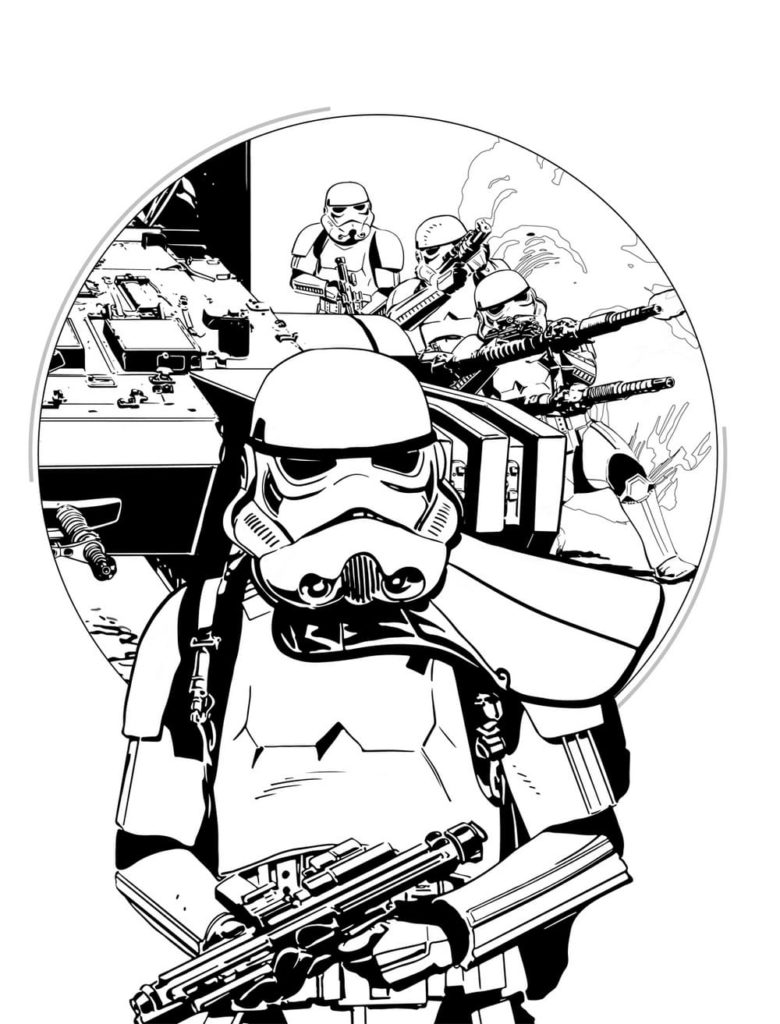110 Dibujos para colorear de Star Wars para imprimir gratis