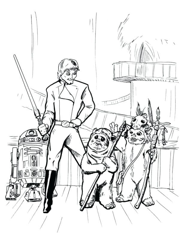 Desenhos de Star Wars para colorir. 110 Imágenes para imprimir gratis