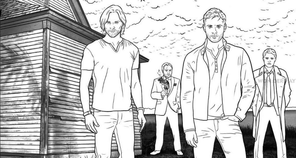 Coloring Pages Supernatural. Best collection, Print A4