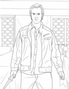 Coloring Pages Supernatural. Best collection, Print A4