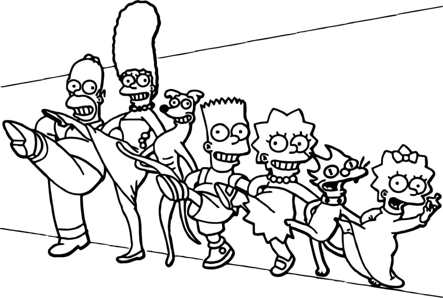 Simpson Para Colorear