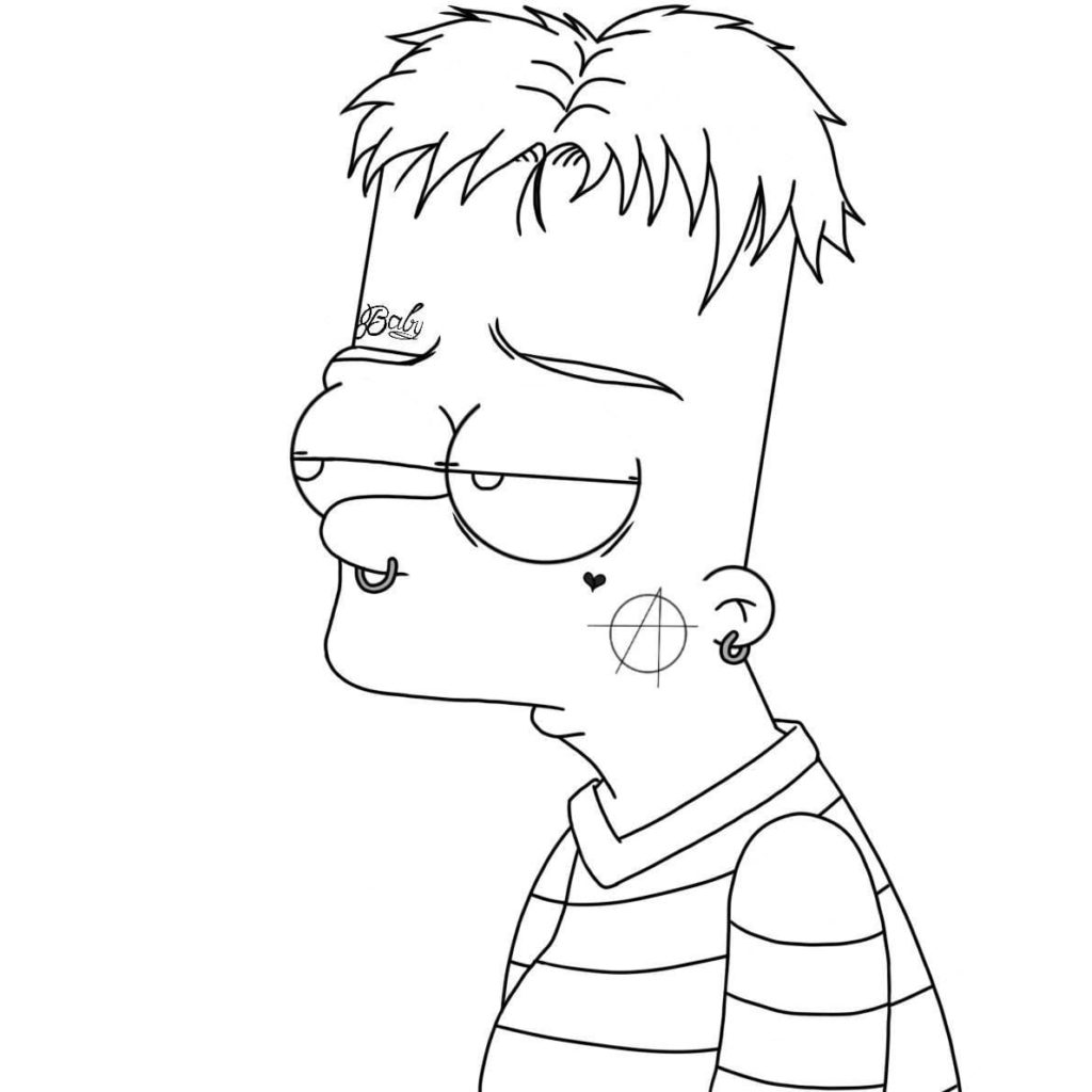 bart simpson triste desenho