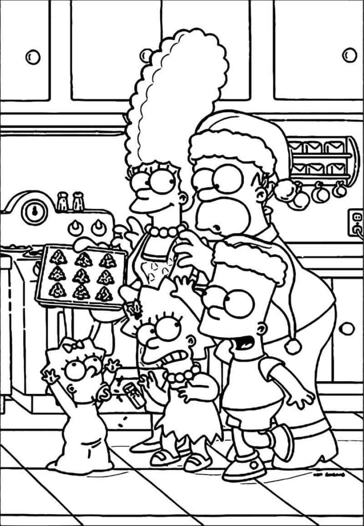 100 Ausmalbilder von Simpsons. Kostenlos drucken