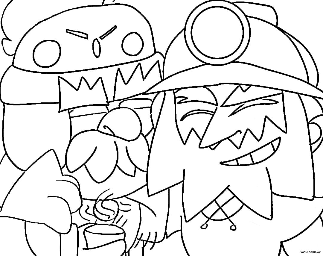 Gale Brawl Stars Coloring Pages Print For Free A4 Wonder Day Coloring Pages For Children And Adults - desenhos de brawl star dynimike