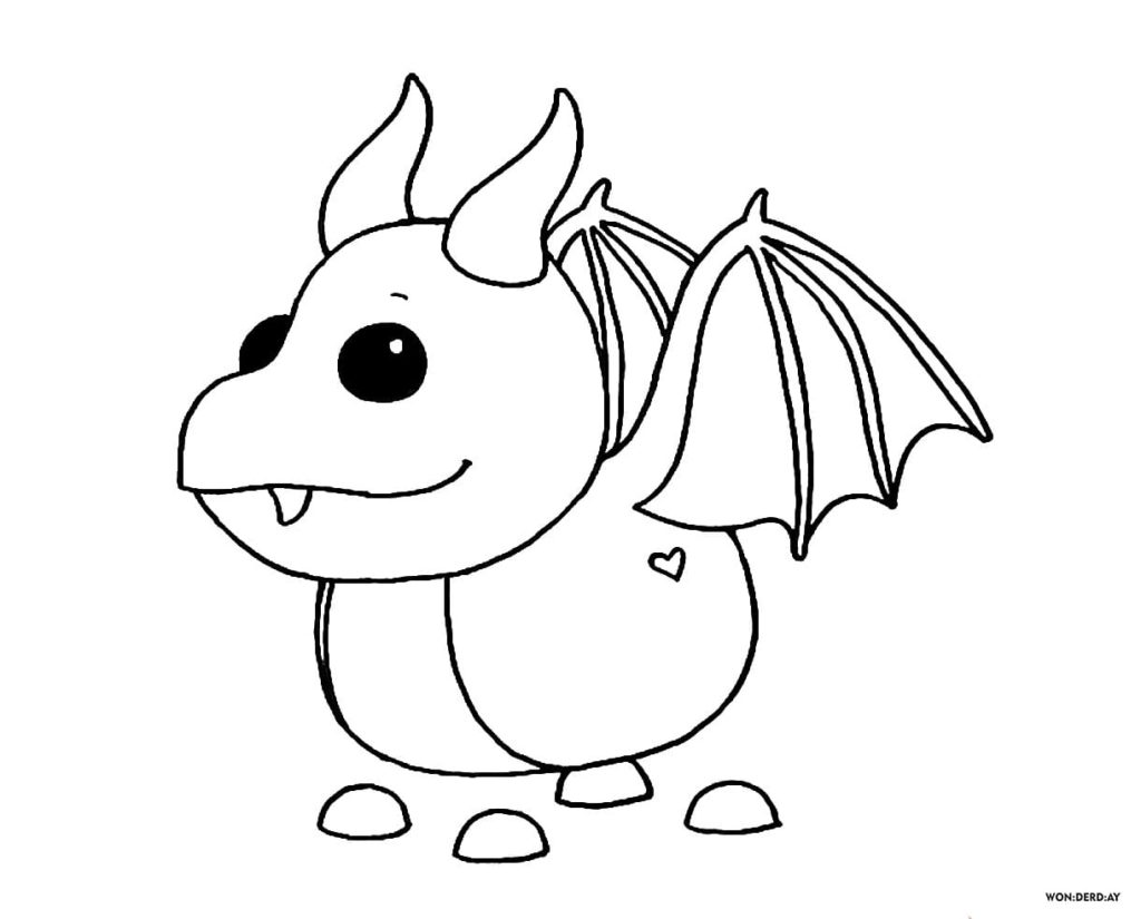 Adopt Me Coloring Pages Bat Dragon