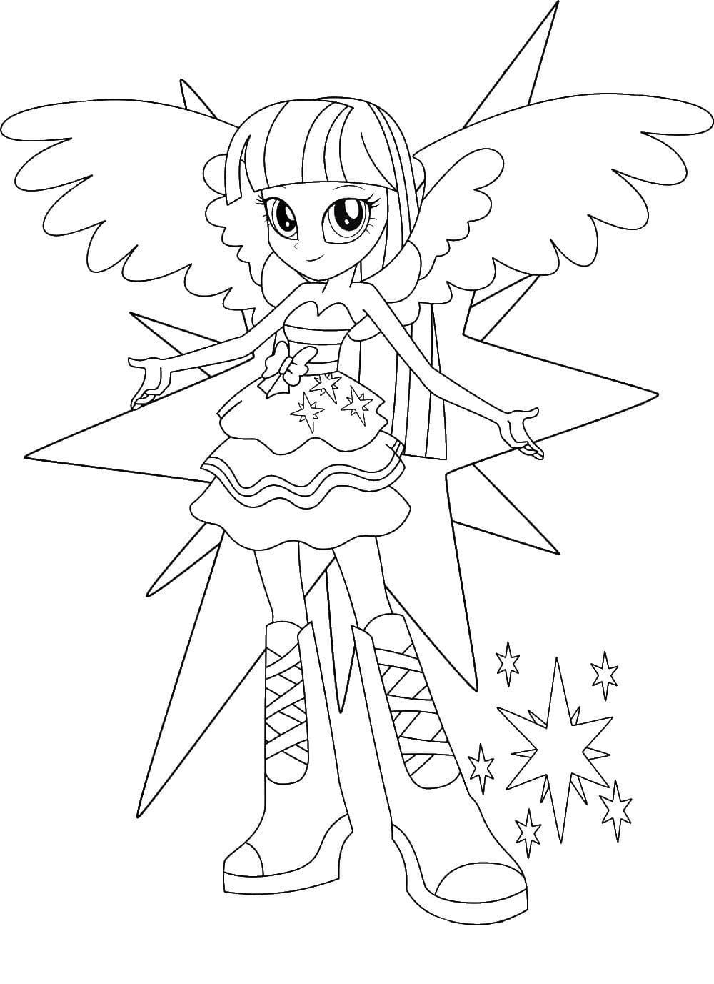 Coloring pages Equestria Girls. 20 Coloring Pages for Printing